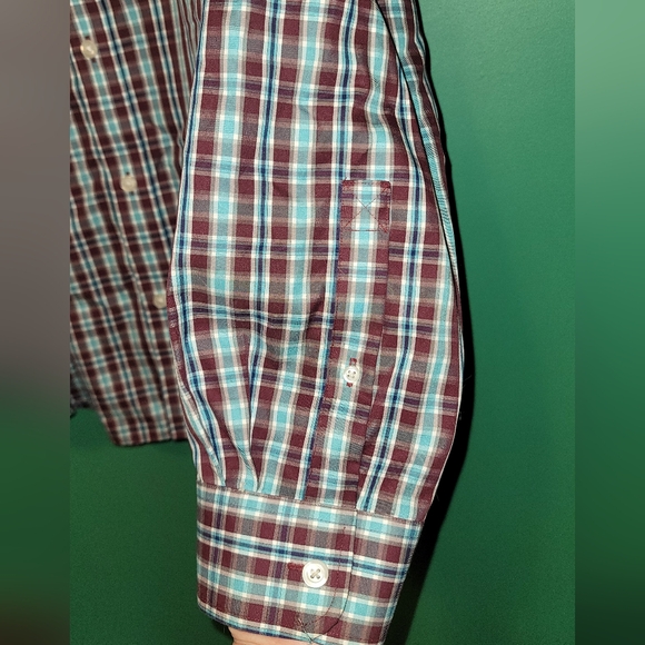 Duluth Trading Men’s 3XL Magnet Front Wrinklefighter Blue Plaid Button Down Top - Picture 4 of 9